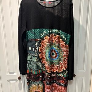 Desigual Multicolor Graphic Dress